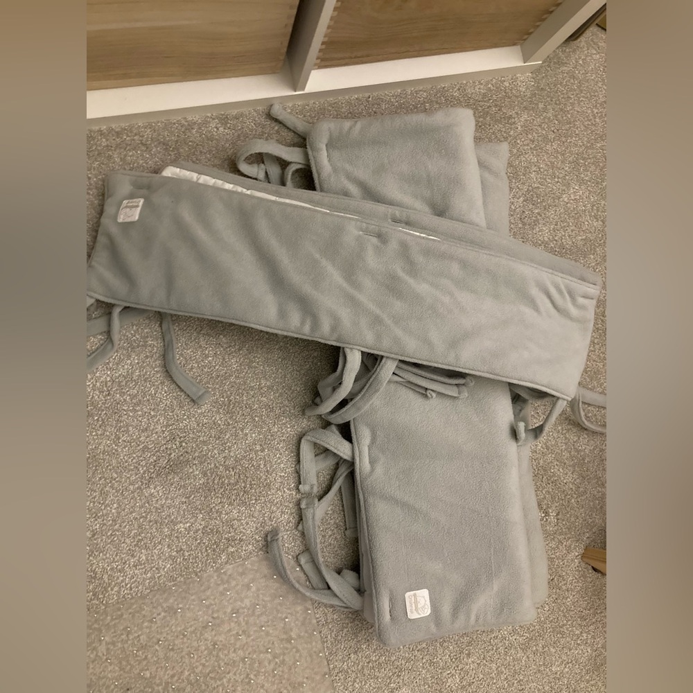 Trend Lab CribWrap fleece crib rail covers - light gray - 4 pieces